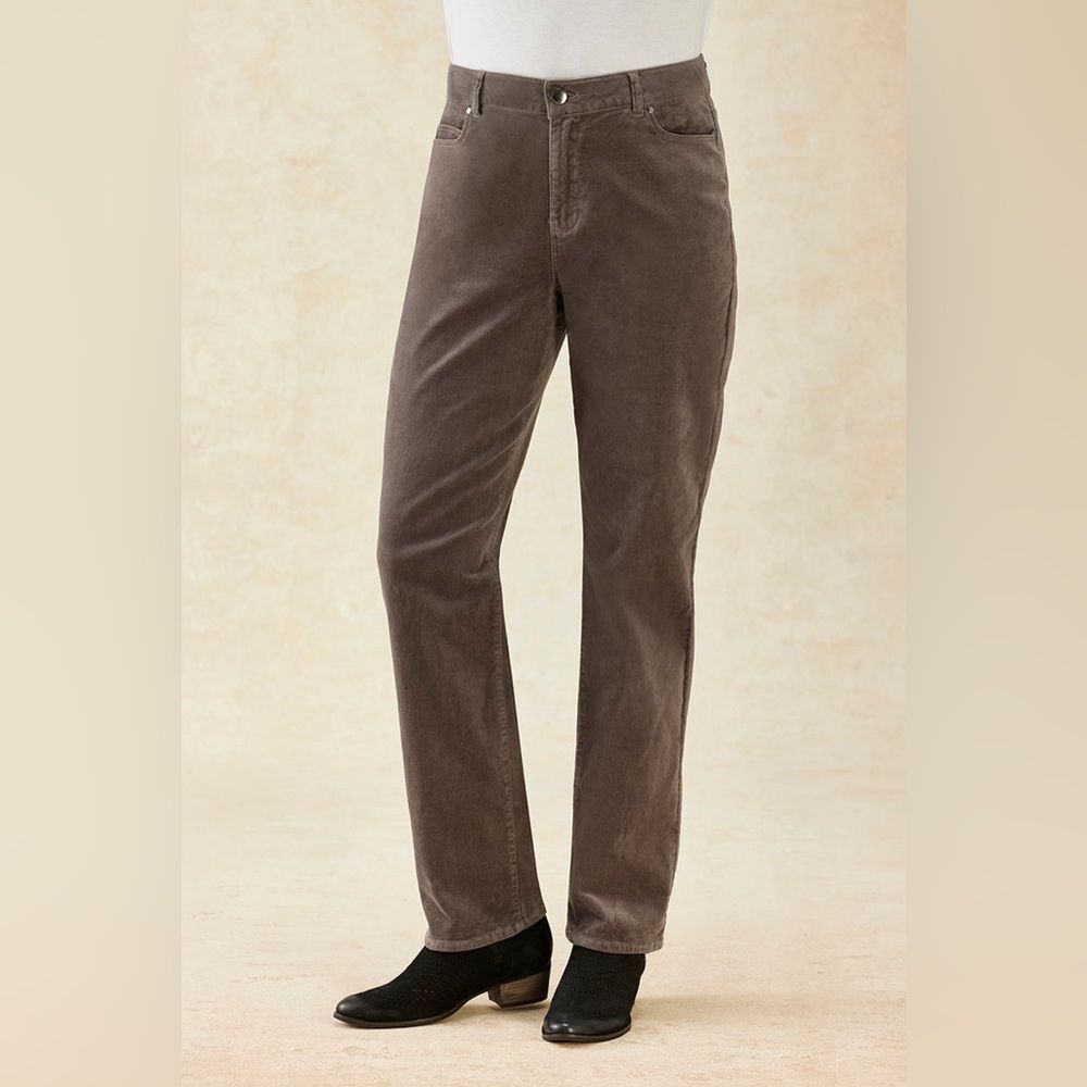 Coldwater Creek Laona Velveteen Jeans Size 16 Brown Nwt In Packaging